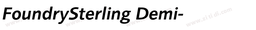 FoundrySterling Demi字体转换